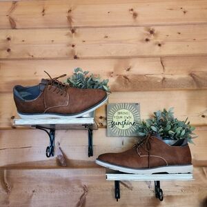 Dr Scholl's Flyby Casual Oxford Sneaker Comfort Shoes Brown Faux Leather Sz 11 M